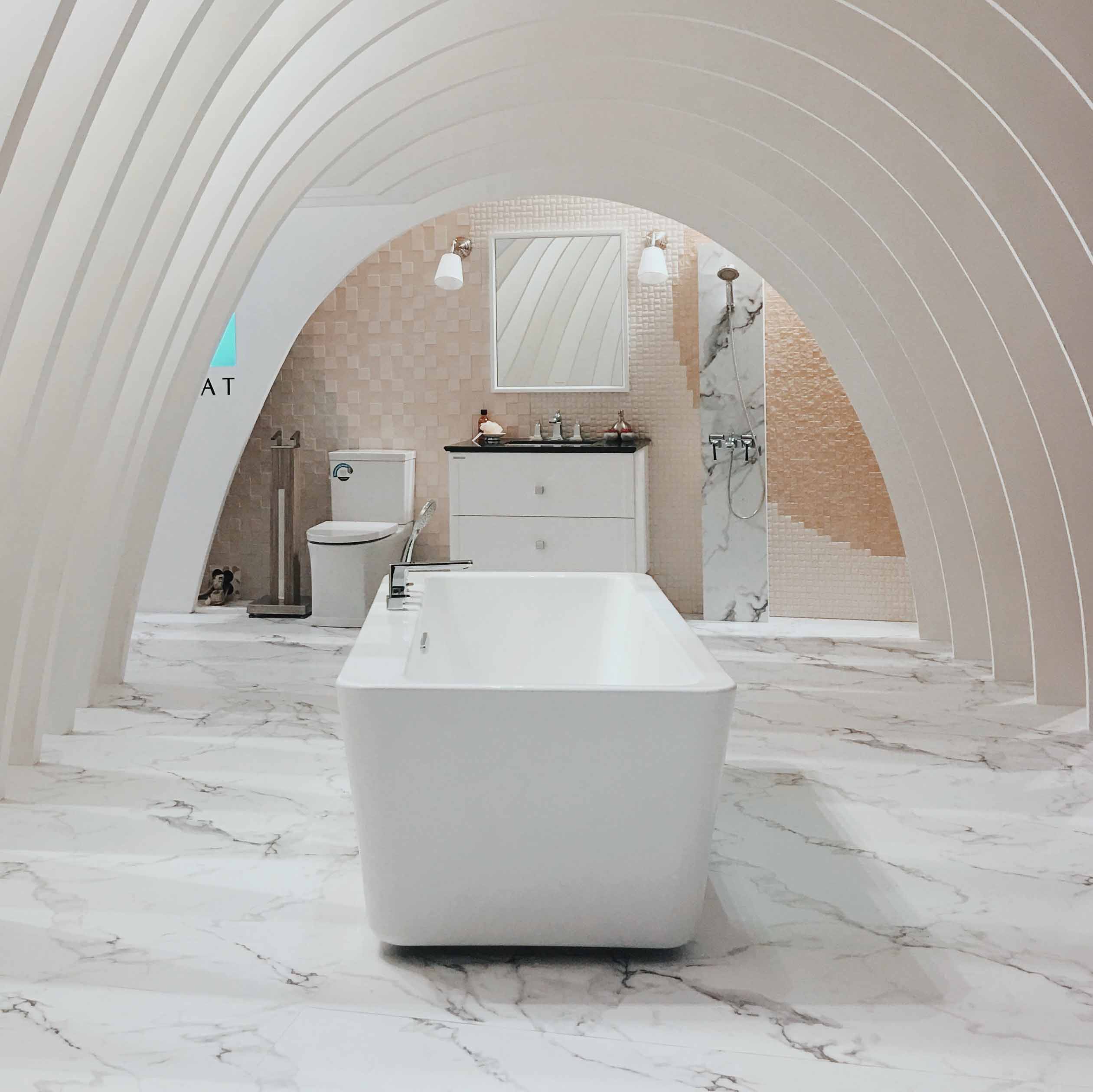 How to choose between granite bathtub, quartz bathtub and marble bathtub